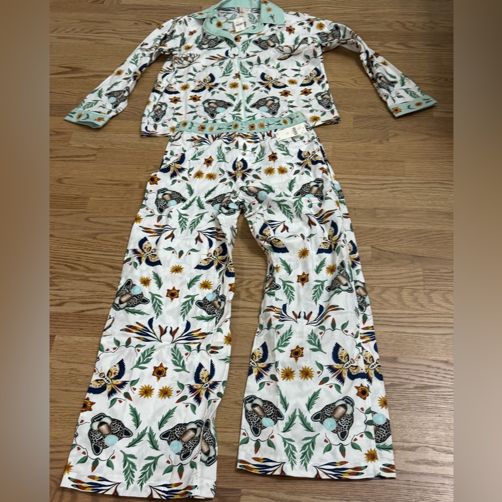 Floral Butterfly and tiger print Pajama set